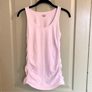 Athleta White Pure Ruched Tank Top Size Small